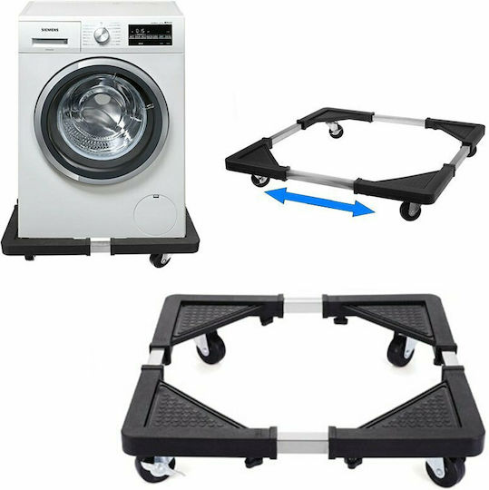 LAL-7274-6565 Adjustable Base For Washer/Kitchen/Fridge made of Plastic with Wheels 65x65εκ. 1pcs