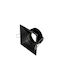 Aca Τετράγωνο Μεταλλικό Πλαίσιο για Σποτ σε Μαύρο χρώμα 9x9cm