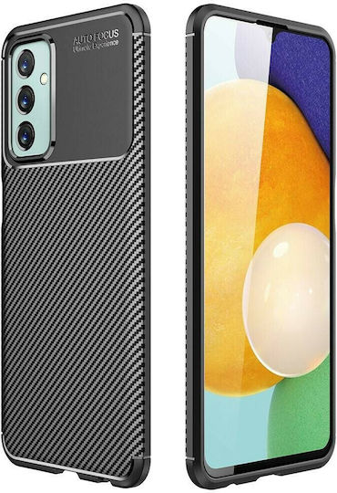 Ancus AutoFocus Carbon Fiber Umschlag Rückseite Silikon Schwarz (Galaxie M23)