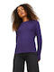 Jack & Jones Women's Long Sleeve Sweater Cotton Purple