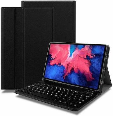 Tech-Protect Smartcase Plus Klappdeckel Silikon mit Tastatur Englisch US Schwarz Lenovo Tab M10 Plus 3. Generation 10,6"