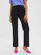 Damen Stoff Cargo Hose in Entspannter Passform Schwarz
