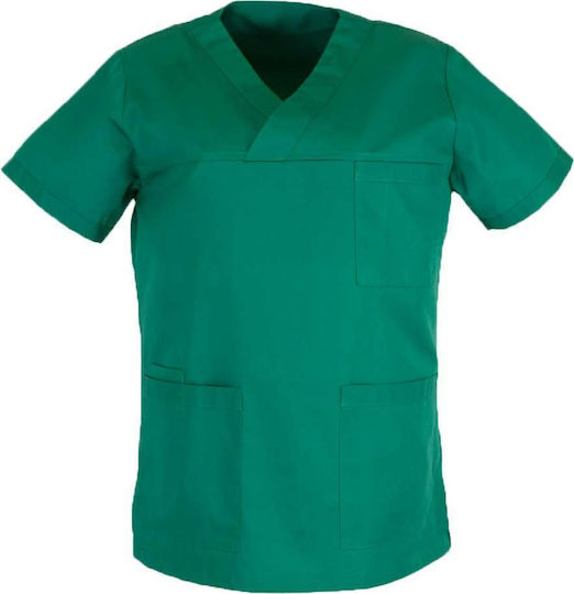 Fabrik 10041 Unisex Green Medical Blouse Cotton and Polyester