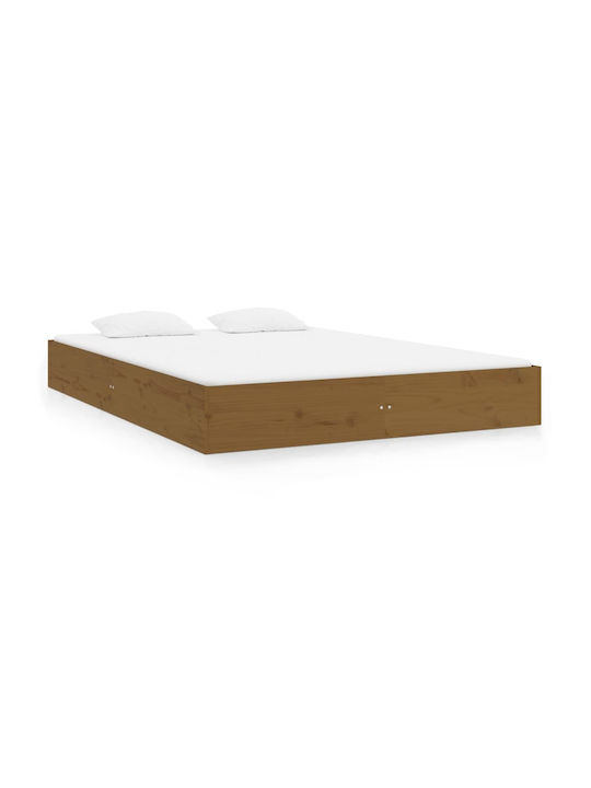 Κρεβάτι Ημίδιπλο από Μασίφ Ξύλο Μελί με Τάβλες για Στρώμα 120x200cm