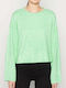 Vero Moda Women's Long Sleeve Crop Sweater Green
