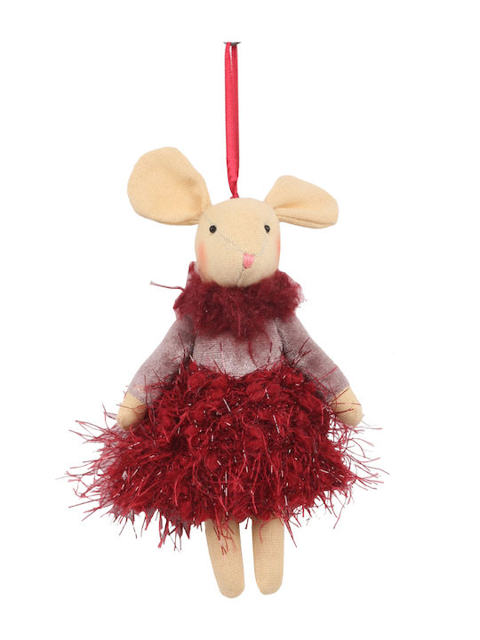 InTheBox Christmas Fabric Figure Little mouse Red Height 15cm