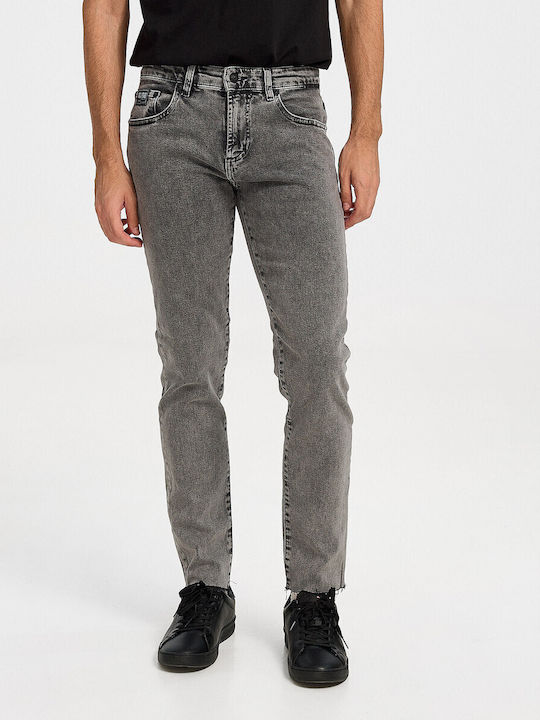 Pantaloni Jeans pentru Bărbați Elastic cu Croială Regular Gri