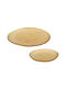 Cryspo Trio Lovizna Amber Plate Desert Glass Gold with Diameter 22cm 7pcs