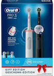 Oral-B Pro 3 3900 Gift Edition Ηλεκτρική Οδοντόβουρτσα με Χρονομετρητή και Αισθητήρα Πίεσης Black/White