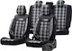 Otom Set Huse Auto 11buc Piele GTI Sports Design Negru / Gri