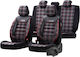 Otom Σετ Καλύμματα Αυτοκινήτου 11τμχ Δερματίνη GTI Sports Design Μαύρα/Κόκκινα