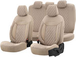 Otom Set Huse Auto 11buc Piele Comfortline VIP Design Bej