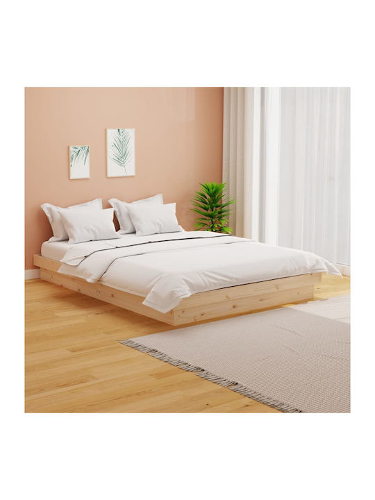 Hälfte Doppelbett aus Massivholz mit Lattenrost...