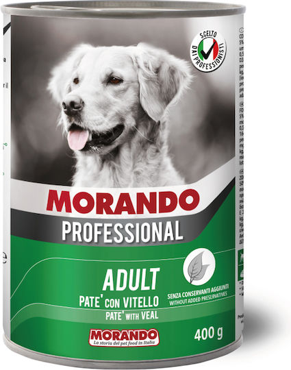 Morando Professional Wet Food Dogs in Cans with Calf 400gr