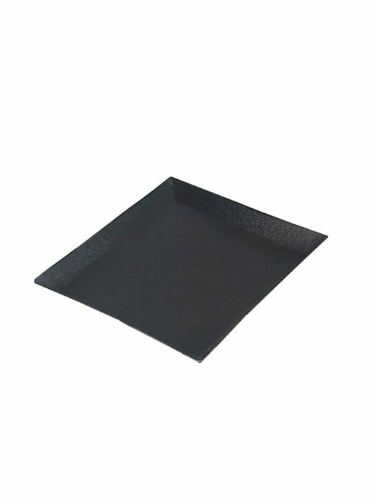 Art et Lumiere Square Metallic Decorative Platter Black 37x37x3cm