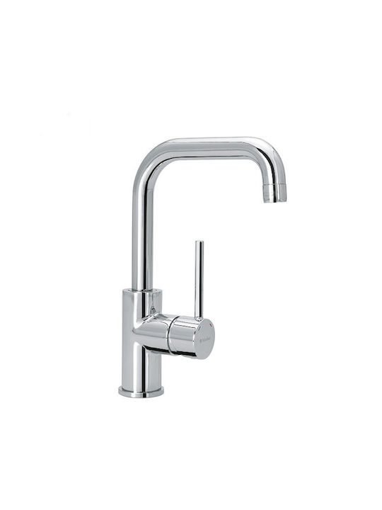 Viospiral Etna Mixing Inox Tall Sink Faucet Silver