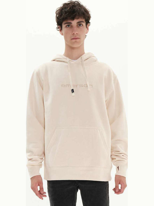 Sweatshirt with Hood Beige