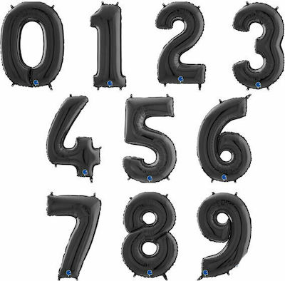 Balloons Numbers Black 66 cm - 26"