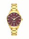 Breeze Retraux Women's Watch with Gold Metal Bracelet