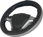 Κάλυμμα Τιμονιού Αυτοκινήτου Otom Easy-Fit με Διάμετρο 37-39εκ. από Δερματίνη Μαύρο/Γκρι
