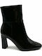 Stiefeletten Damen aus Lackleder Schwarz