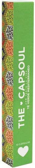 The Cap Soul Capsules Tea Green Mediterraneo Compatible with Machine Nespresso 10caps,tobolek