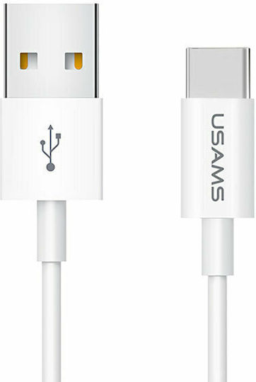 Usams US-SJ285 USB 2.0 Cable USB-C male - USB-A 10W Λευκό 1m SJ285USB01