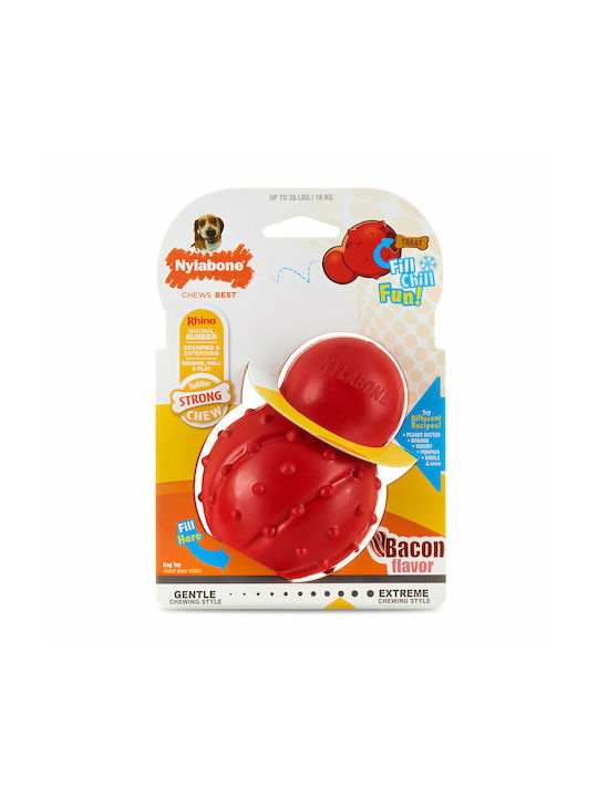 Nylabone Bone Toy Dog Chewable with Flavor Bacon Medium Red 1pcs