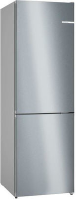 Bosch Ψυγειοκαταψύκτης 321lt NoFrost Υ186xΠ60xΒ66.5εκ. Inox