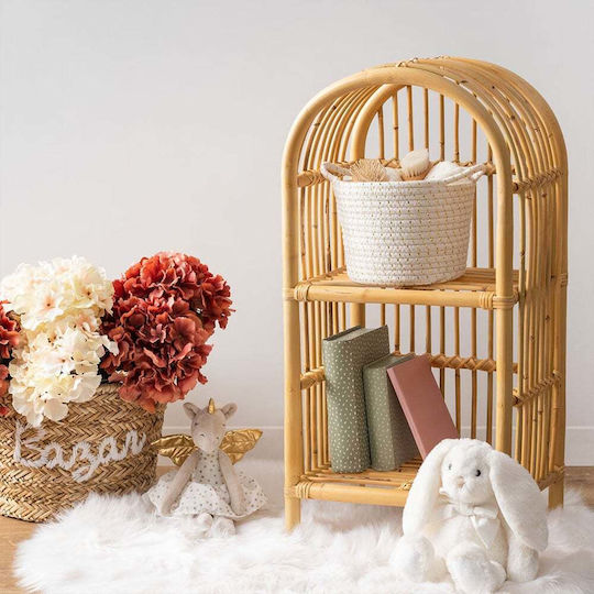 A-S Rattan Βιβλιοθήκη Δαπέδου Ξύλινη Καφέ 38x28x76cm
