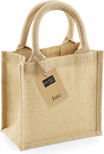 Westford Mill Plastic Packaging Bag with Handle 12x20x20cm Beige