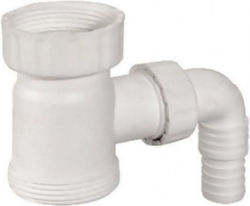 Go Plast Plastic Flexible White Sink Siphon