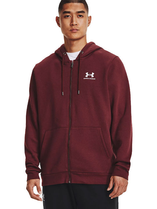 Essential Sweatshirt Fleece with Hood Burgundy