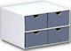 IONIA Box Aktenbox 23x16x25cm Blau 1Stück