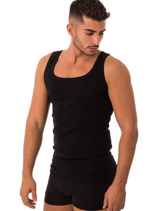 Men's Undershirt Sleeveless in Black Color