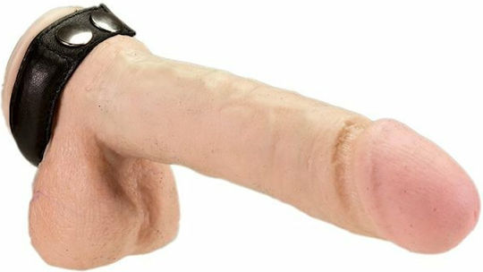 Rimba Penis Strap Decorated With Studs Cock Ring Schwanz Leder Black