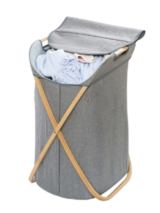Wenko Bahari Laundry Basket Bamboo 79L with Cap...