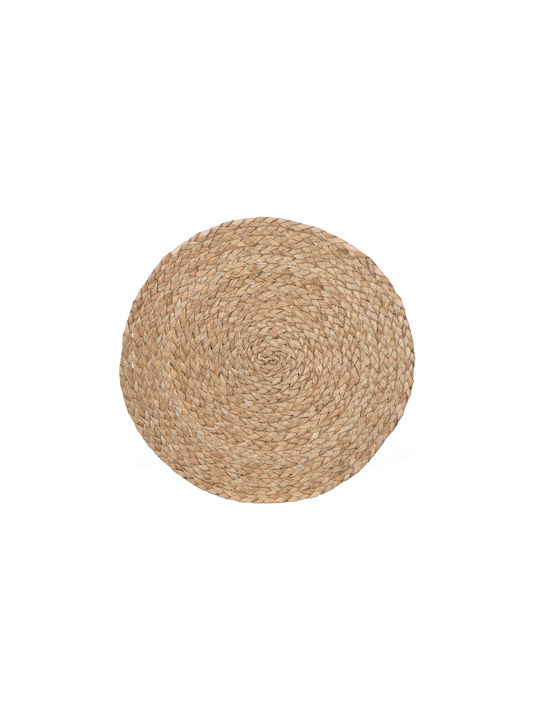 Placemat Round Wicker Beige 38cm 1pcs