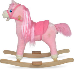 Cangaroo Rose Fabric Rocking Toy Horse Pink