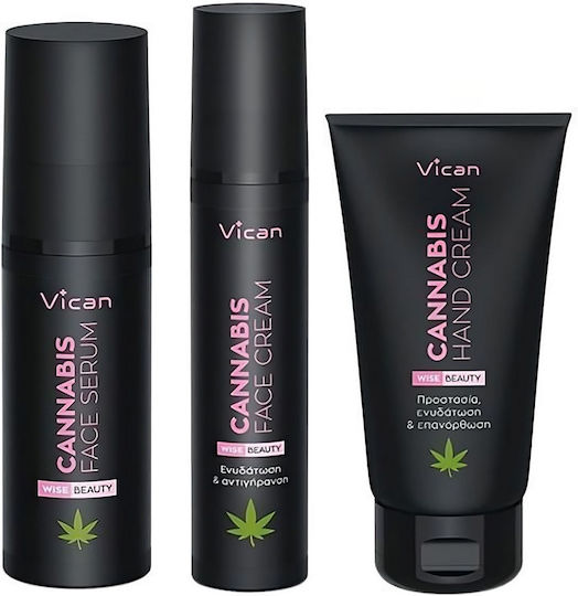 Vican Wise Beauty Cannabis Hautpflegeset für Feuchtigkeitsspendend