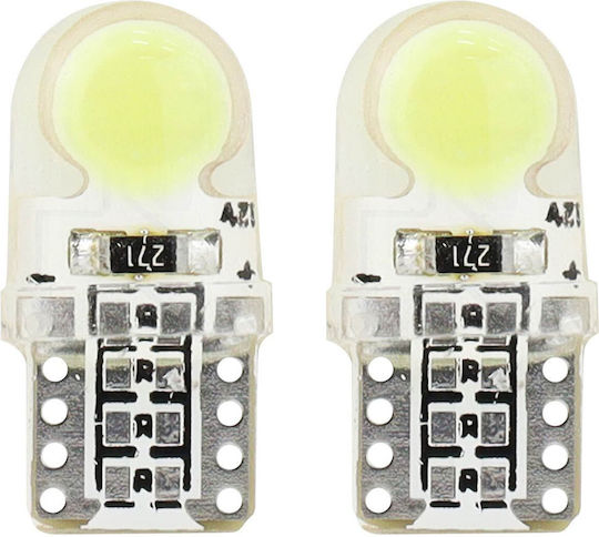 AMiO Лампи Автомобила T10 LED 5600К Хладно бяло 12V 2W 2бр