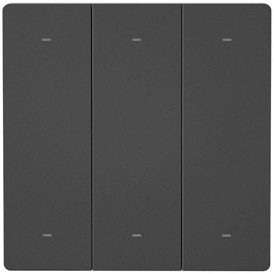 Sonoff R5 Стенен Стенен Прекъсвач Wi-Fi Команди Троен с Рамка Черен