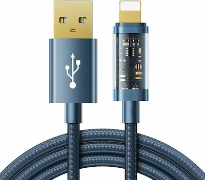 Joyroom S-UL012A12 Geflochten USB-A zu Lightning Kabel 20W Blau 1.2m