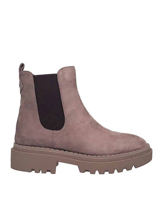 Suede Γυναικεία Chelsea Μποτάκια Taupe