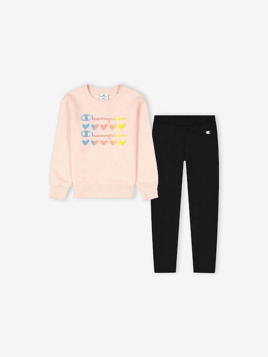 Champion Kids Sweatpants Set Pink 2pcs