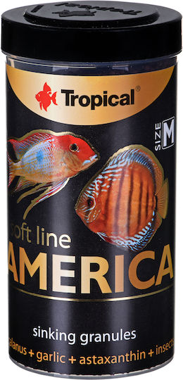 Tropical Soft Line America M Tropical Fish Food Granules 250ml 150gr