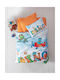 Madi Set Kids Duvet for Single Bed with Pillowcase Dino Light Blue 170x240εκ.