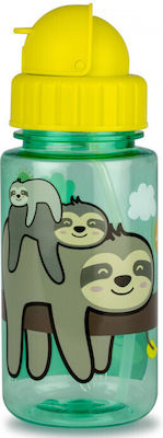 Tumtum Kids Plastic Water Bottle with Straw Sloth Multicolour 400ml