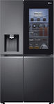 LG GSXV91MCAE Ψυγείο Ντουλάπα 635lt Total NoFrost Υ179xΠ91.3xΒ73.5εκ. Μαύρο