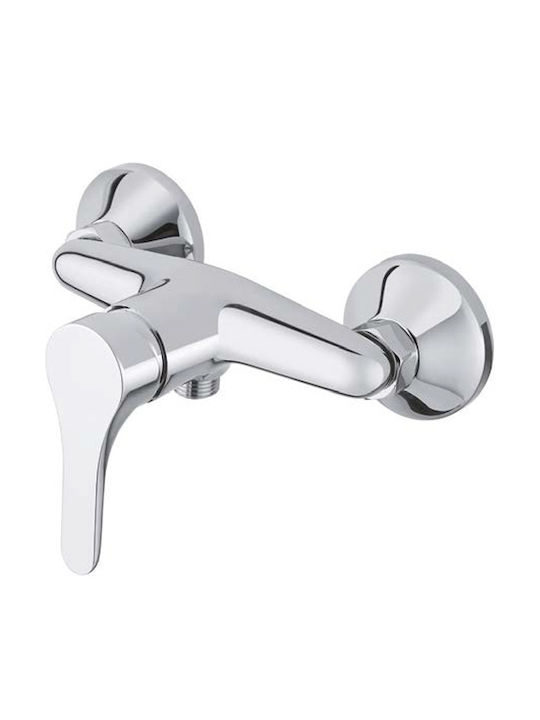 Interflex Co Αναμεικτική Μπαταρία Μπανιέρας Ασημί